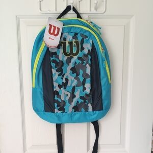 Wilson Teal and Yellow Camouflage Backpack